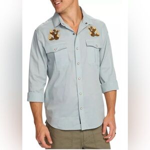 Howler Bros Men's Size L Gaucho Pearl Snap Shirt Western Cowboy Prickly Pears
